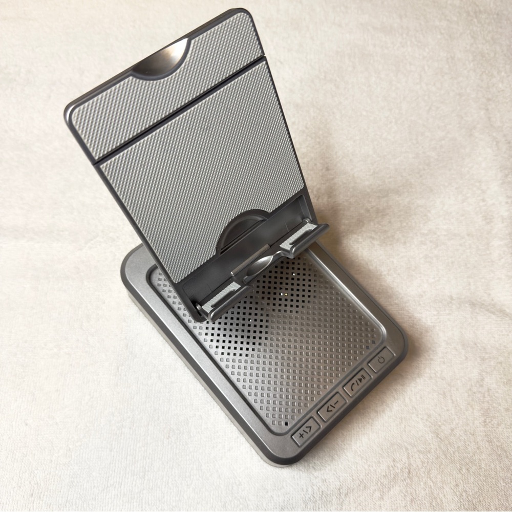 Jteman Wireless Bluetooth Speaker Tablet Stand Adjustable w/ Bluetooth Speakers